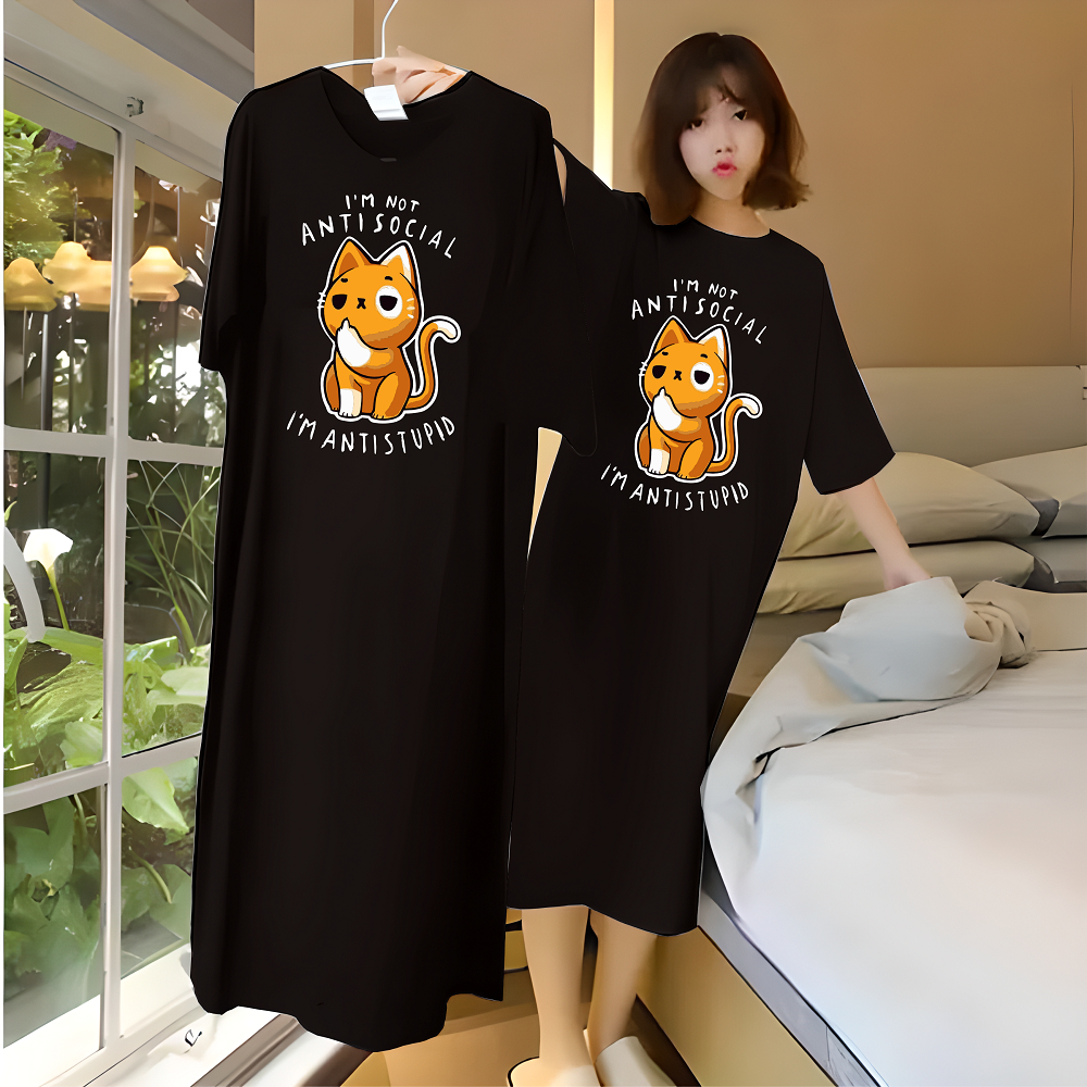 Lexander Dress Jumbo Bad Cat Daster สําหรับผู้หญิงสวมใส่ทุกวัน
