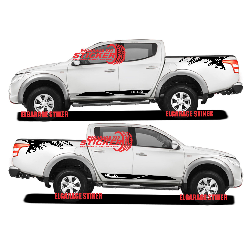 HILUX TRITON 4X4 รถสติกเกอร์ตัดหลากหลายเรียบง่ายสติกเกอร์ HILUX 4X4 รถ