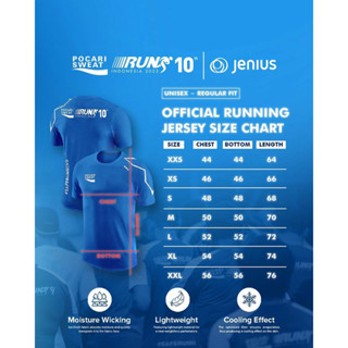 เสื้อกีฬาแขนสั้น ลายทีม Pocari Sweat Run Indonesia 2021-2023