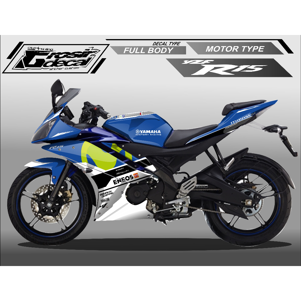 Yamaha R15 V2 Fullbody Striping Sticker R15 V2 Fullbody Striping Sticker