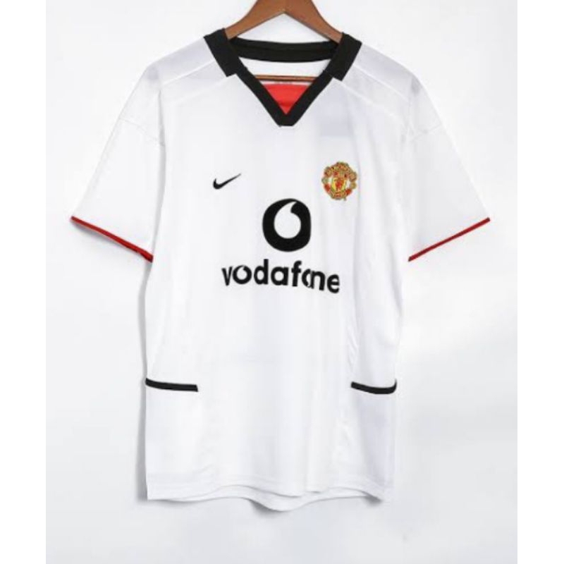 Retro Jersey Manchester United / MU away 2002-03 - พิมพ์เต็ม - ฟรี Custom Name set