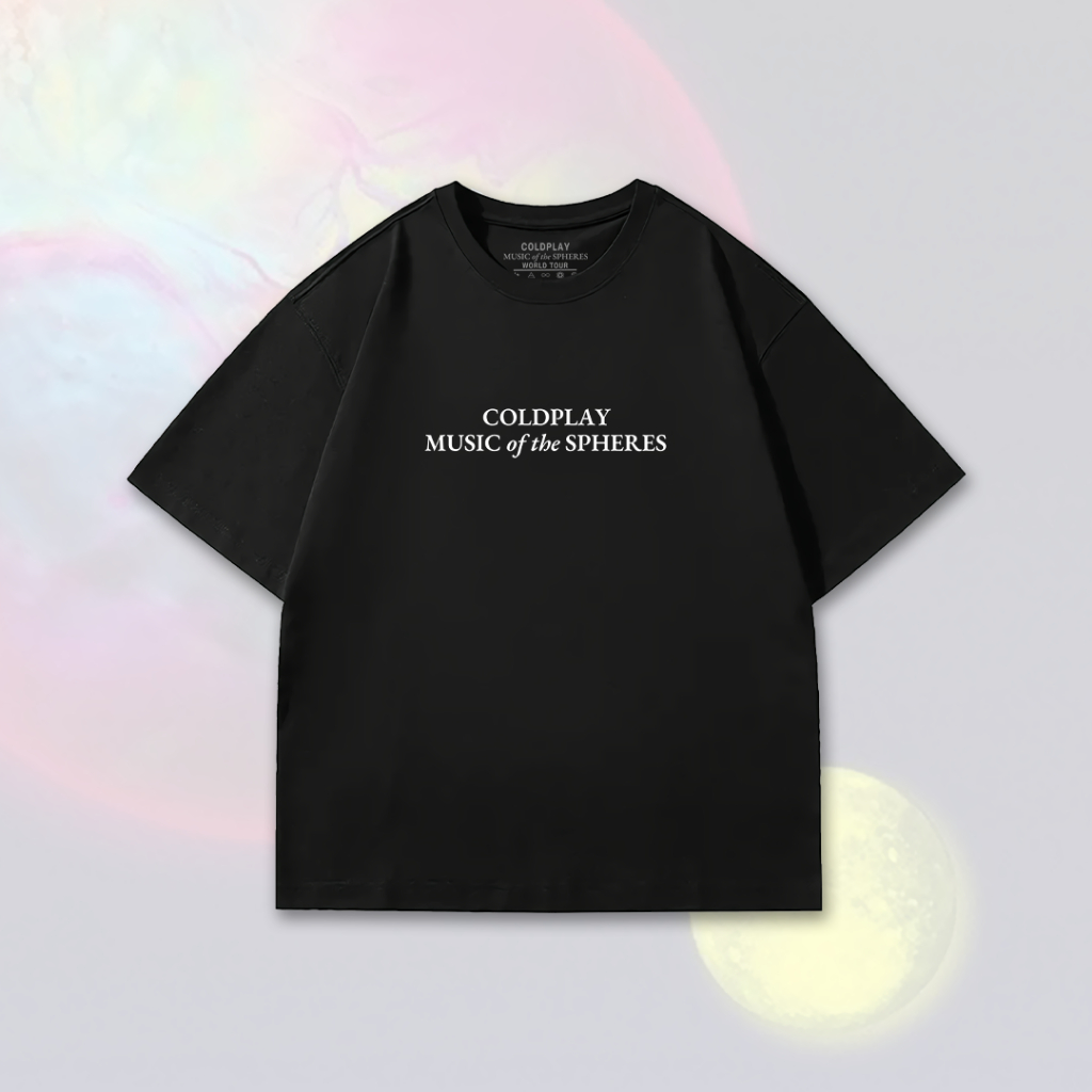 เสื้อยืดโอเวอร์ไซส์ Coldplay Music of the Spheres | เสื้อยืดโอเวอร์ไซส์ | เสื้อยืดวง Coldplay | ถึง 
