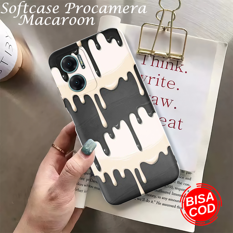 เคส-Xiaomi-Redmi-10-5G-Latest-Motif-Paint-Liquid-Procamera-Color-Macaron-Softcase-Back-Protector-Hp-