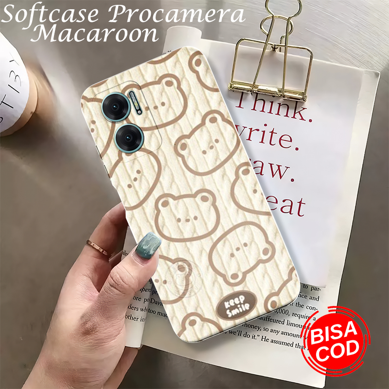 เคส-Xiaomi-Redmi-10-5G-Latest-Motif-Paint-Liquid-Procamera-Color-Macaron-Softcase-Back-Protector-Hp-