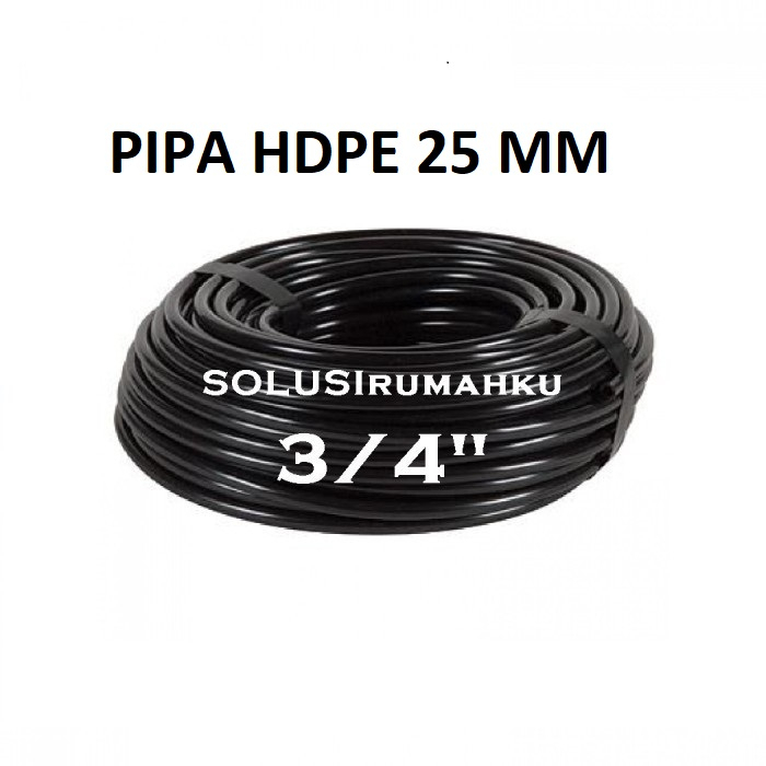 ! ท่อ HDPE 3/4" เมตร/ขายปลีกท่อ PE สีดํา PDAM ท่อ 3/4 นิ้ว