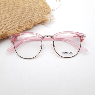 ใหม่ TOM FORD 813 PINK CLEAR กรอบแว่นสายตา UNISEX สําหรับผู้หญิง ขนาด 55-17-140