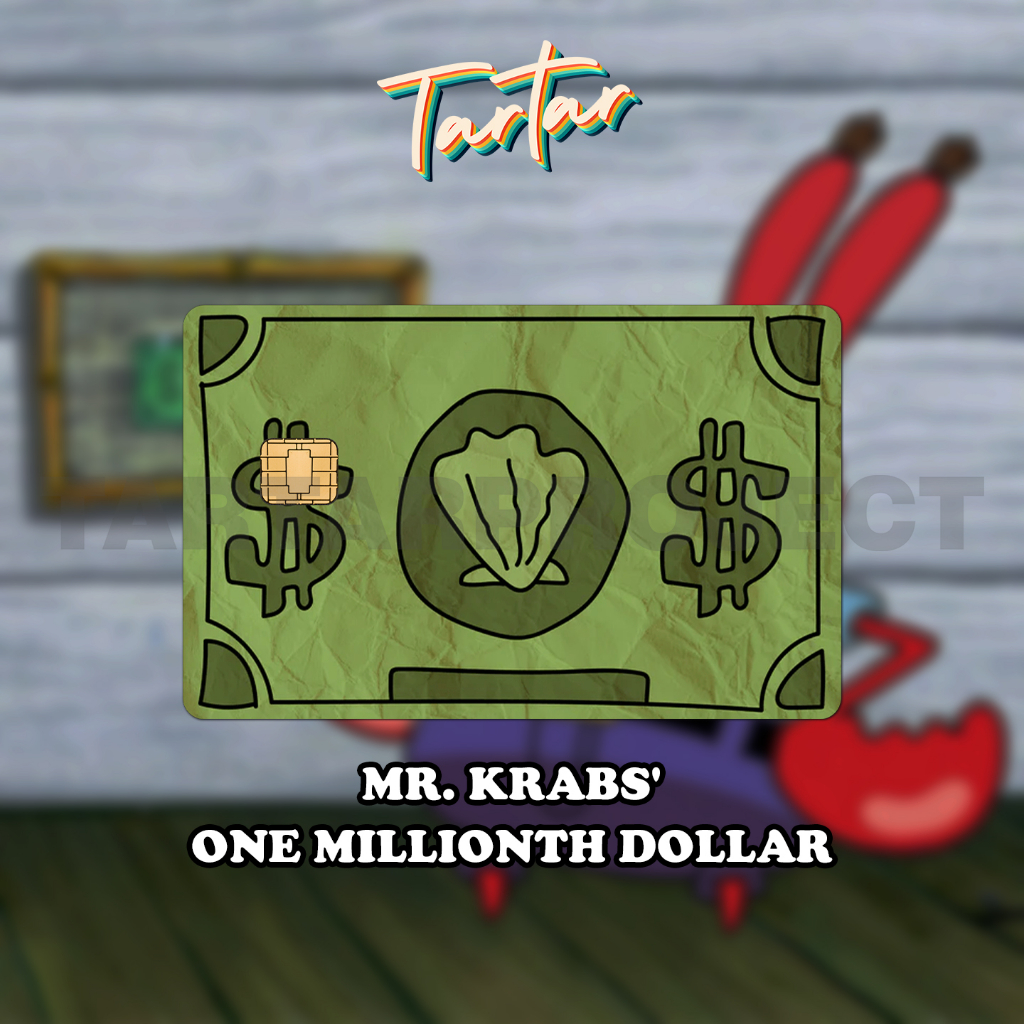 สติ๊กเกอร์การ์ดสกิน/atm/e MONEY/FLAZZ - MR. Krabs ONE MILLIONTH $