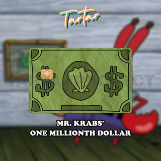 สติกเกอร์การ์ด atm STICKER E MONEY FLAZZ MR. Krabs ONE MILLIONTH $