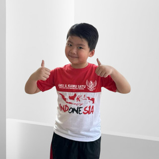 Atasan Anak Kaos Hut Indonesia  NKRI  Merah Putih  Ulang Tahun Indonesia Perempuan dan laki laki Aku dan Kamu