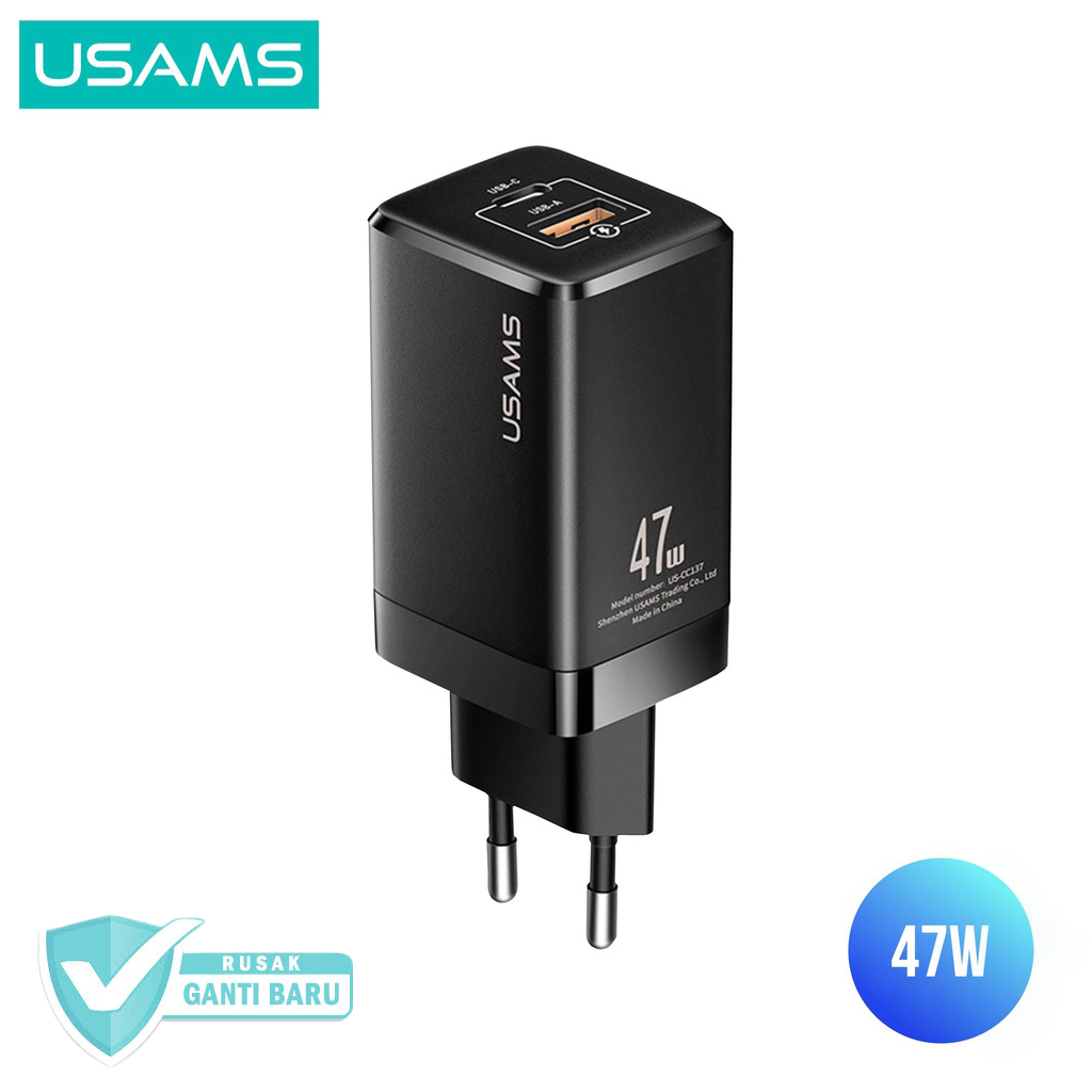 GaN QC+PD 47W T41 Mini Fast Charger Adapter ต้นฉบับ USAM
