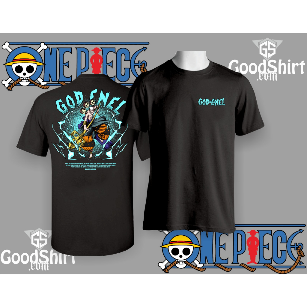 เสื้อยืด One Piece "Enel เป็น ex-tirani God in Skypiea エル" - Monkey D Luffy เสื้อยืด/มังงะอะนิเมะเสื