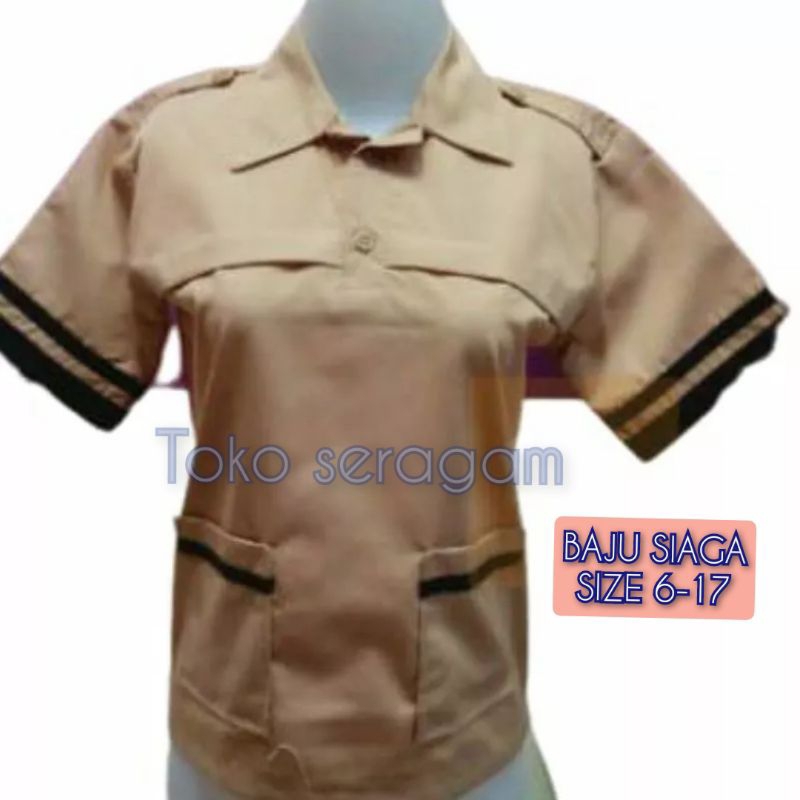 Kemeja Short ALERT SCOUT CLOTHES/SHIRT SD SMP HIGH SCHOOL SIZE 6-17 NICE