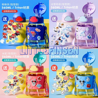 สติกเกอร์ ลาย Disney tritan sticket mickey minie frozen spiderman 3d สําหรับติดตกแต่งขวดเครื่องดื่ม