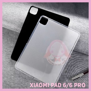 Softcase Xiaomi Mi Pad 6 6 Pro 11 นิ้ว 2023 TPU ซิลิโคนใส เคสใส ใส เคลือบด้าน สีดํา เคสกันกระแทก