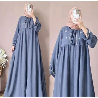 Gamis TERBARU ชุดเดรส Dannis DRESS AF SIZE M L XL XXL วัสดุ CRINKLE AIRFLOW GAMIS ผู้หญิง POLOS ล่าสุด SKYBLUE Tille SAGE GREEN Now JUMBO Get GAMIS ไม่มี HIJAB | ชุดเดรสเชิญชาวมุสลิม สไตล์เกาหลี สําหรับผู้หญิง