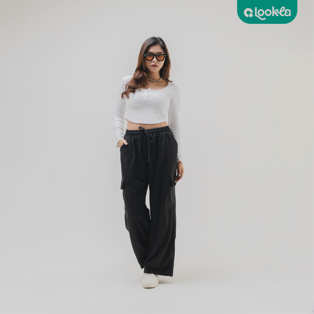 Lookla I Yuki Cargo Pants Baby Terry I กางเกงคาร์โก้ขายาวผู้หญิง