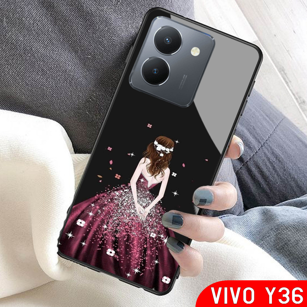 [A02] เคส Vivo Y36 / เคส Vivo Y36 Shiny Glass Softcase / Vivo Y36 Mobile Casing / เคส Vivo Y36