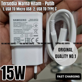 Tc อะแดปเตอร์ชาร์จเร็ว 15W USB เป็น Type C สําหรับ Samsung S10 Lite S10e S10Plus S9 S9+ S8 S8+ S7 Edge S6 Plus S20 FE S21 Plus S22 ULTRA S23+ ของแท้ โทรศัพท์มือถือ 5G 4G 15w E FE