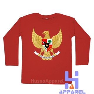 เสื้อยืด แขนยาว ลาย Indonesian Independence August 17th GARUDA PANCASILA สําหรับเด็ก