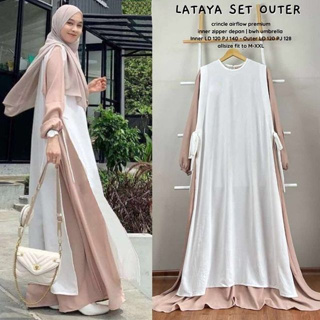 ใหม่ล่าสุด GAMIS LATAYA SET DRESS WD SIZE M L XL XXL ชุดเดรสสั้น แขนสั้น ลายดอกไม้ สีคาราเมล สีพื้น ไซส์ M L XL XXL สําหรับผู้หญิง | ชุดเดรสเชิญชาวมุสลิม สไตล์เกาหลี สําหรับผู้หญิง