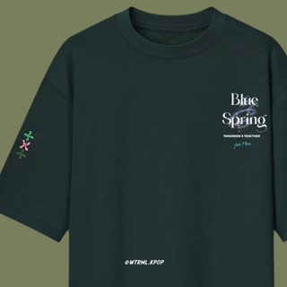 เสื้อยืด พิมพ์ลาย Kpop TXT BLUE SPRING และ MEMBER