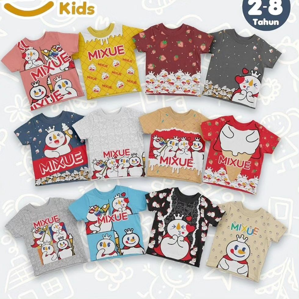 เสื้อยืด VIRAL MIXUE ICE CREAM | เสื้อยืดเด็ก