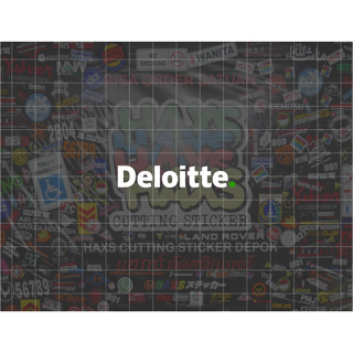 สติกเกอร์ตัด Deloitte ขนาด 5 ซม. สําหรับรถจักรยานยนต์ รถยนต์