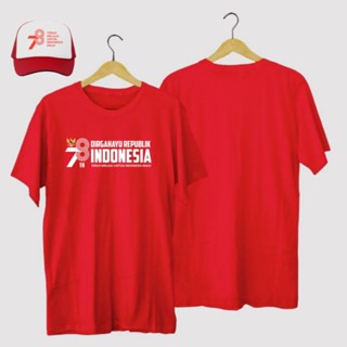 เสื้อยืด พิมพ์ลายครบรอบ RI Indonesia free Hat RI Anniversary Committee สําหรับผู้ชาย