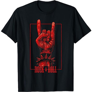 เสื้อยืด พิมพ์ลาย Devils Salute Rocker Concert นําเข้าจากร็อคแอนด์โรล สําหรับผู้ชาย และผู้ใหญ่