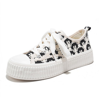PROMO 6.6 6201 IMPORT Sepatu Wanita Korea Style Hak Tebal / Sneakers Trendy Premium Ukuran 35-40