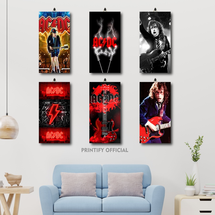 ACDC 15X30 PERSONIL BAND DISPLAY | สินค้า PRINTIFY| ACDC MEMBERS BAND ROOM DECORTATIONS | ของตกแต่งห