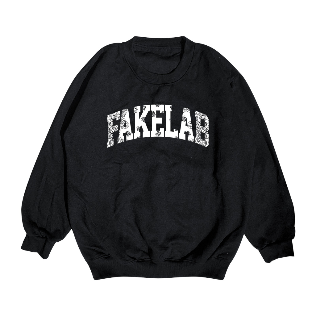Fakelab Bandana Crewneck Black / Black Pasley Sweater / Sweat Shirt