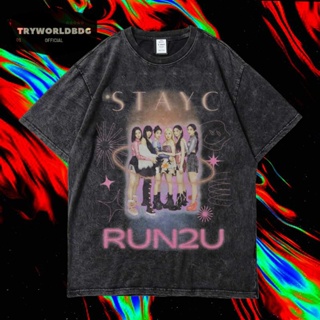 เสื้อยืด ลาย KAOS OVERSIZED KAOS WASHED Oversiseed KAOS STAYC RUN2U ซักได้