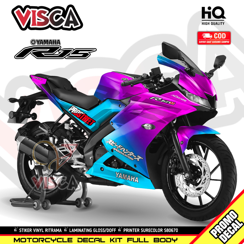 Decal R15 V3 Full Body Cool สติกเกอร์ R15 V3 Full Body Cool Striping R15 V3 Chameleon Variation