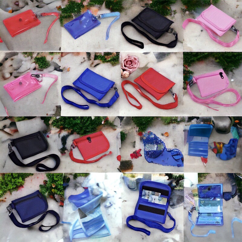 Sako Helima Canvas Import Wallet PVC Card Wallet BTS Name Tag Batam Hanging Card Wallet on the Neck