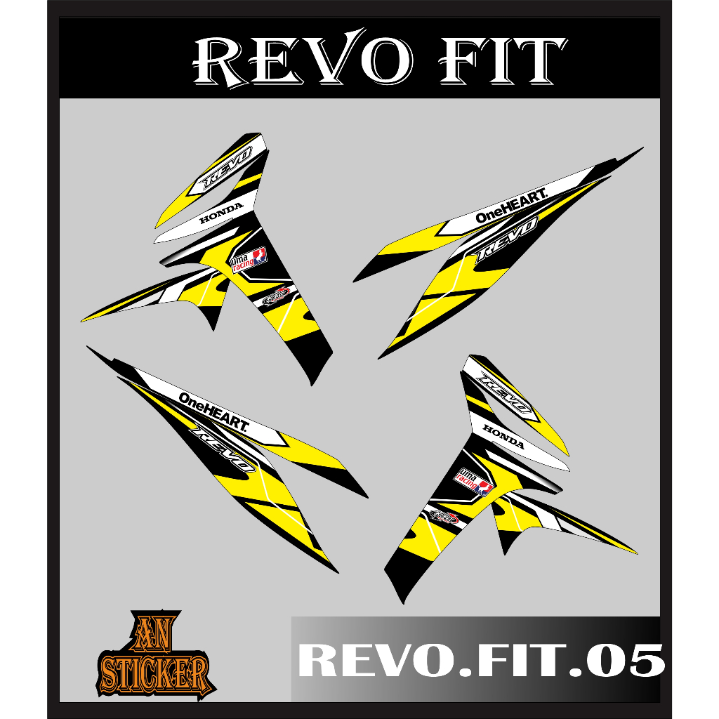 สติกเกอร์ REVO FIT - STICKER REVO FIT List สําหรับติดตกแต่งรถจักรยานยนต์ HONDA REVO FIT CODE 05