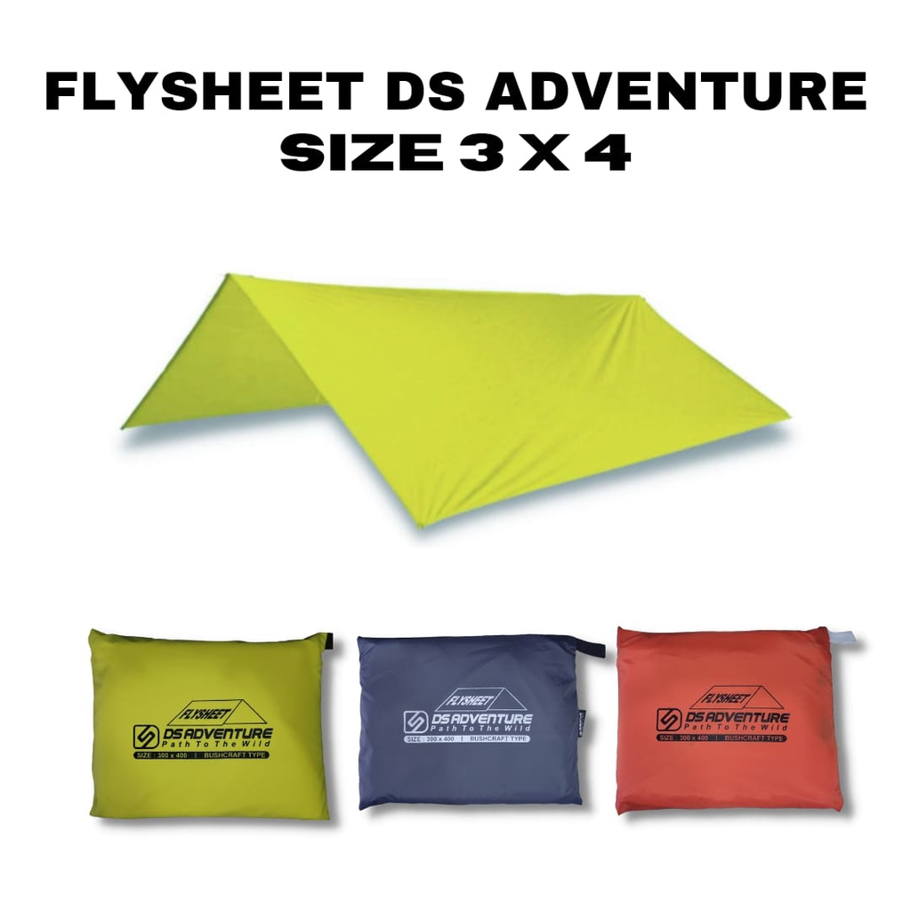 Tenda ฟลายชีท DS ADVENTURE 3X4 กันน้ํา ของแท้ RIBSTOB FLY SHEET ADV Vantel BUSHCRAFT TENT LAYER กันน้ํา