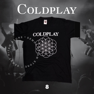 เสื้อยืด พิมพ์ลายดอกไม้ Coldplay FLOWER OF LIFE Builtup Pop Rock Music Band สําหรับผู้ชาย