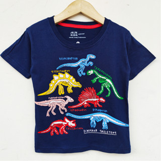 เสื้อยืด ลาย Dino SKELETONS สําหรับเด็ก