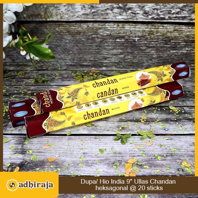 Chandan Ullas ธูปอินเดียฮิโอะหกเหลี่ยม 9" @20 แท่ง