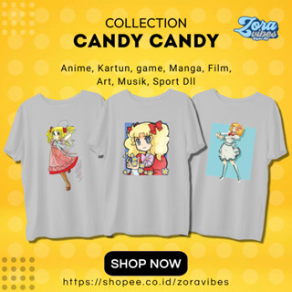 เสื้อยืด พิมพ์ลาย CANDY CANDY CANDY