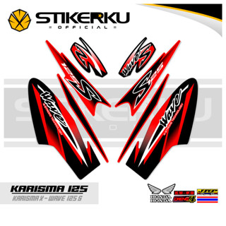 สติกเกอร์ Charisma STRIPING 125 MOTIF 23 STICKER Charisma X 125 D STOCK DECALS Variations STRIKER Contemporary Charisma SIKER Unique ORI Stickersimple STRIPING Motocycle Trim WAVE 125s SUPRA Father stickerkustore