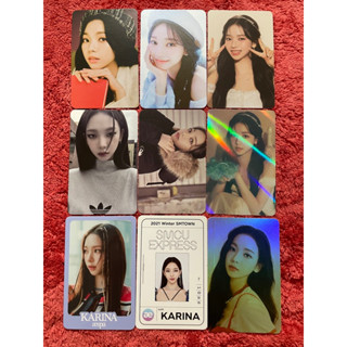 โฟโต้การ์ดอย่างเป็นทางการ KARINA AESPA SEASON GREETING 2022 2023 POB KTOWN4U ALADIN ID CARD MY WORLD TRADING CARD