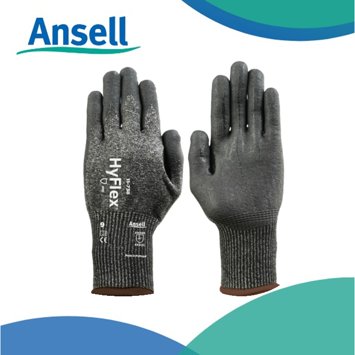 ถุงมือนิรภัย Ansell HyFlex 11-738