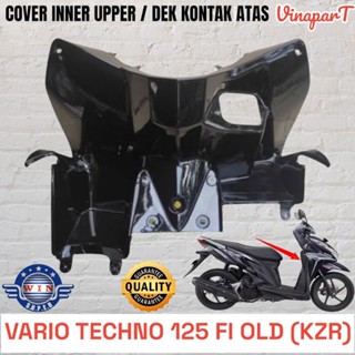 ฝาครอบด้านใน สีดํา สําหรับ Deck Contact Top vario techno 125 fi old KZR 2012 2013 2014 2015