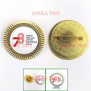 เข็มกลัดโลโก้ Independence Day 78th Independence Day Pin สิงหาคม 17th Premium หลากหลายหมวก