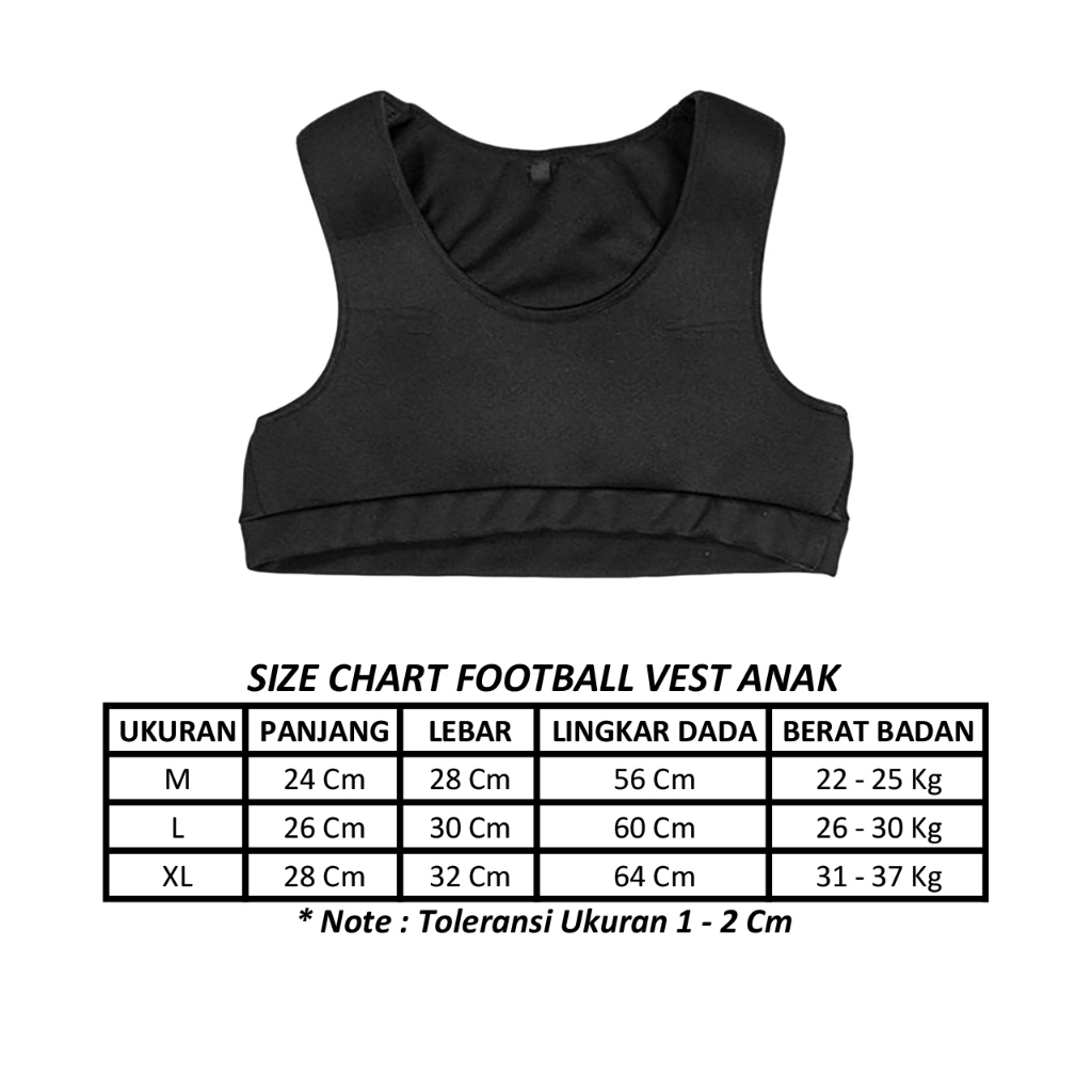 CHEST PROTECTOR FOOTBALL VEST KIDS สีดํา - รูปที่ 3