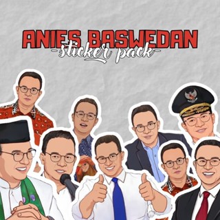 สติกเกอร์แพ็ก ANIES BASWEDAN 15 ชิ้น (กันน้ํา)