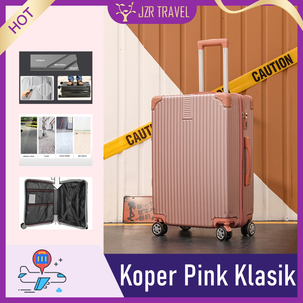 Jzr กระเป๋าเดินทาง ABS+PC 22 นิ้ว ดีไซน์ทันสมัย สําหรับเด็กผู้หญิง