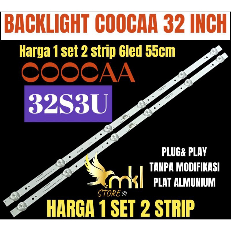 Coocaa 32 นิ้ว LED LCD TV BACKLIGHT 32S3U 32 นิ้ว TV BACKLIGHT